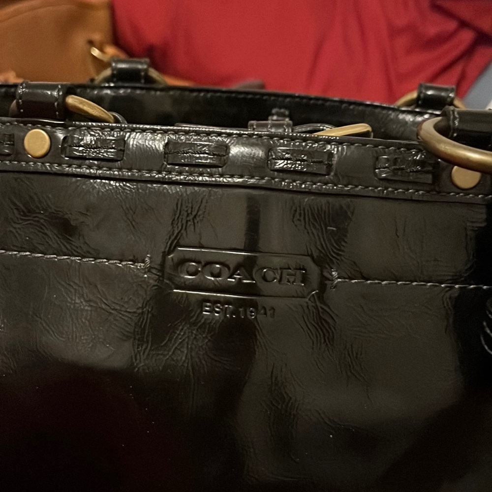 Black coach Bag leather